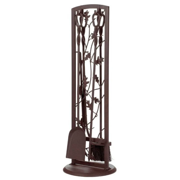 Black Iron Fireplace Poker for Safe and Easy Fire Management